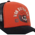 von-dutch-crew17-orange-and-black-trucker-hat