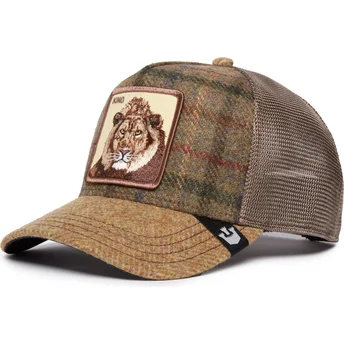 mutsid-kumer-pruun-snapback-king-moon-lion-uk-plaid-the-farm-goorin-bros