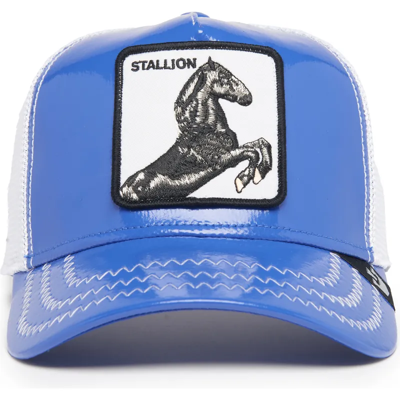 mutsid-kumer-sinine-snapback-stallion-horsepower-puff-patent-the-farm-goorin-bros