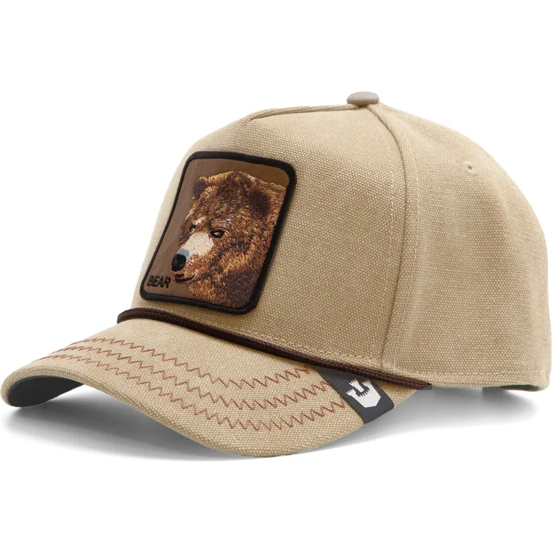 mutsid-kumer-pruun-snapback-bear-bare-duck-canvas-the-farm-goorin-bros