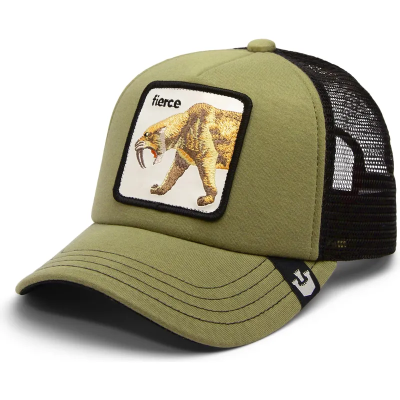 mutsid-kumer-roheline-snapback-lastele-sable-fierce-cat-teefs-extinct-the-farm-goorin-bros