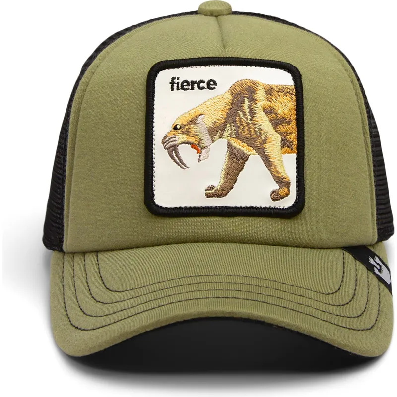 mutsid-kumer-roheline-snapback-lastele-sable-fierce-cat-teefs-extinct-the-farm-goorin-bros