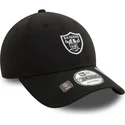 new-era-curved-brim-9forty-repreve-mini-logo-las-vegas-raiders-nfl-black-adjustable-cap