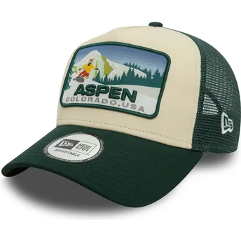 mutsid-kumer-roheline-snapback-a-frame-ski-patch-aspen-ciudades-y-playas-new-era