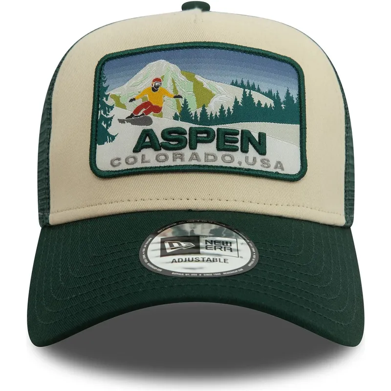 mutsid-kumer-roheline-snapback-a-frame-ski-patch-aspen-ciudades-y-playas-new-era