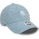 new-era-curved-brim-women-9forty-borg-new-york-yankees-mlb-light-blue-adjustable-cap