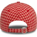 new-era-curved-brim-women-9forty-houndstooth-new-york-yankees-mlb-pink-adjustable-cap