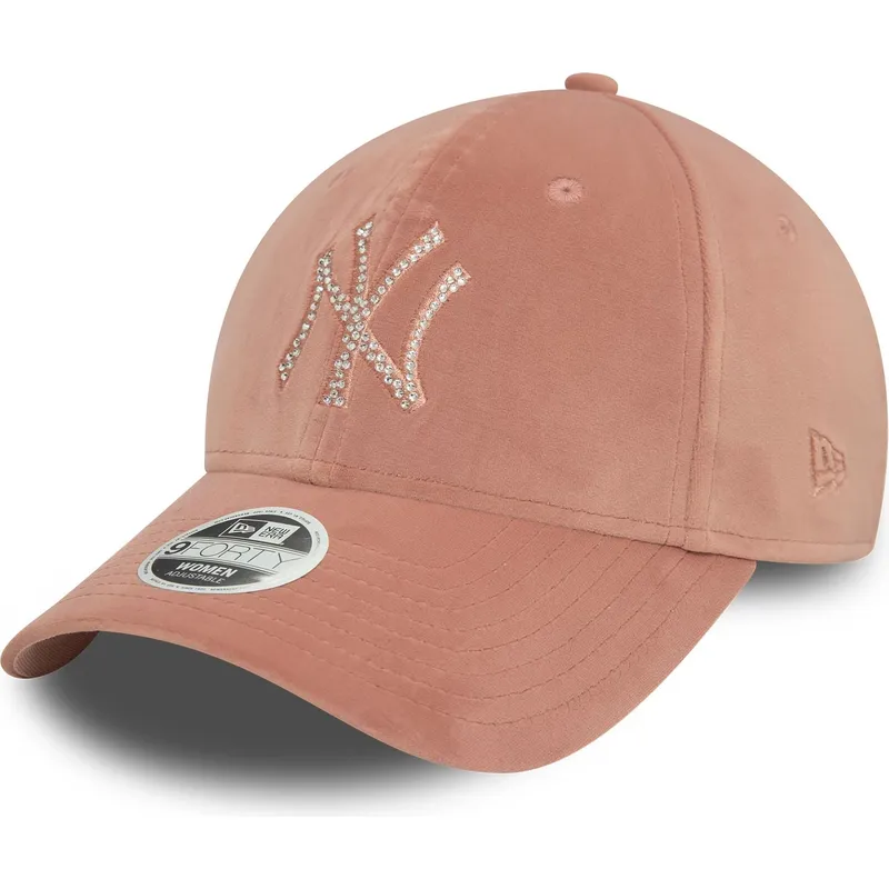 mutsid-kumer-roosa-reguleeritav-9forty-velour-diamante-new-york-yankees-mlb-new-era