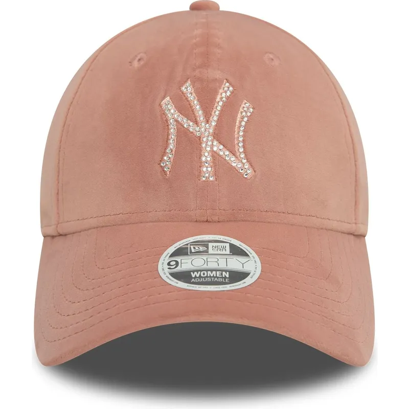 mutsid-kumer-roosa-reguleeritav-9forty-velour-diamante-new-york-yankees-mlb-new-era