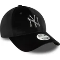 mutsid-kumer-must-reguleeritav-9forty-velour-diamante-new-york-yankees-mlb-new-era