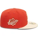 new-era-flat-brim-59fifty-side-patch-oakland-athletics-mlb-orange-and-beige-fitted-cap