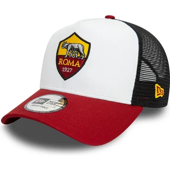 New Era 9FORTY E Frame Core Associazione Sportiva Roma Serie A White, Black and Red Trucker Hat