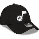 new-era-curved-brim-9forty-the-league-utah-jazz-nba-black-adjustable-cap