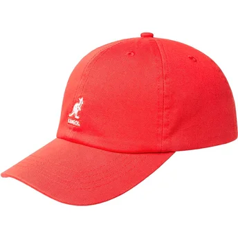 Mütsid kumer punane reguleeritav rihm Washed Baseball Cherry Glow Kangol