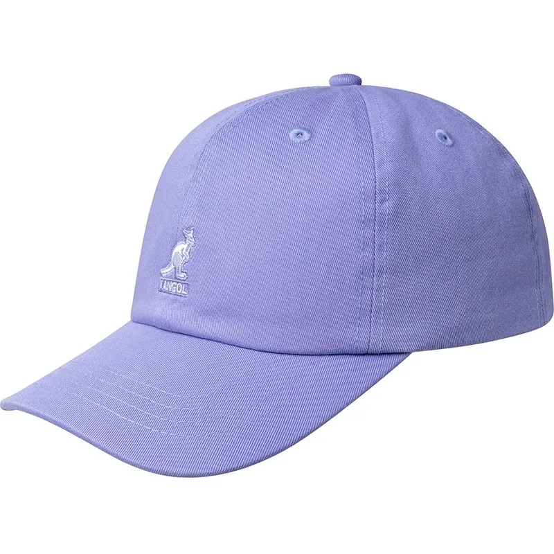 kangol-curved-brim-washed-baseball-iced-lilac-purple-adjustable-cap