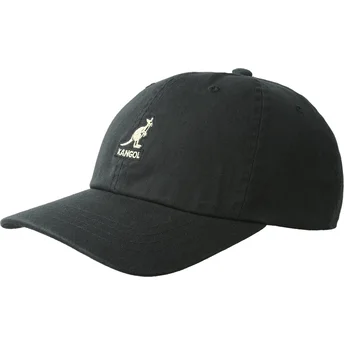 Mütsid kumer must reguleeritav Washed Baseball Black Kangol