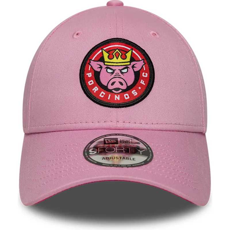cap-kumer-pink-adjustable-strap-9forty-core-porcinos-fc-kings-league-new-era