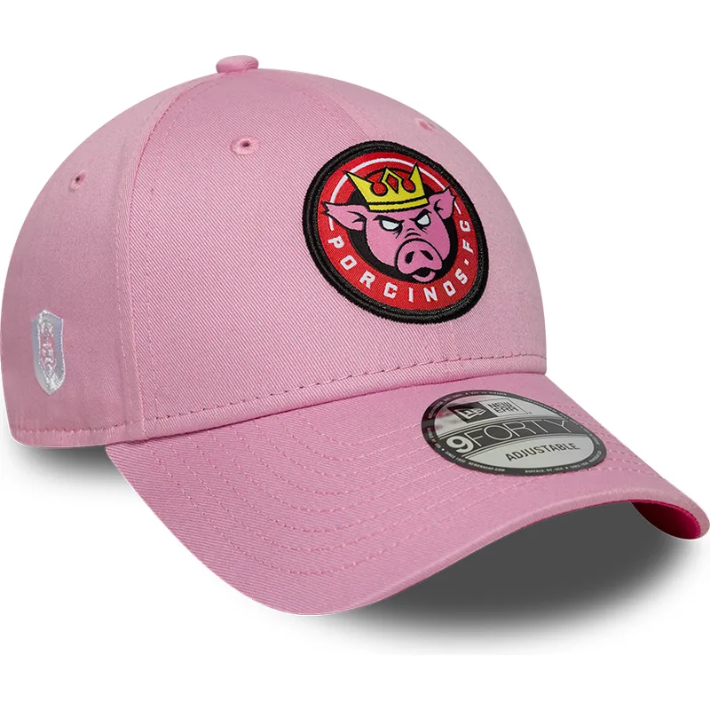 cap-kumer-pink-adjustable-strap-9forty-core-porcinos-fc-kings-league-new-era