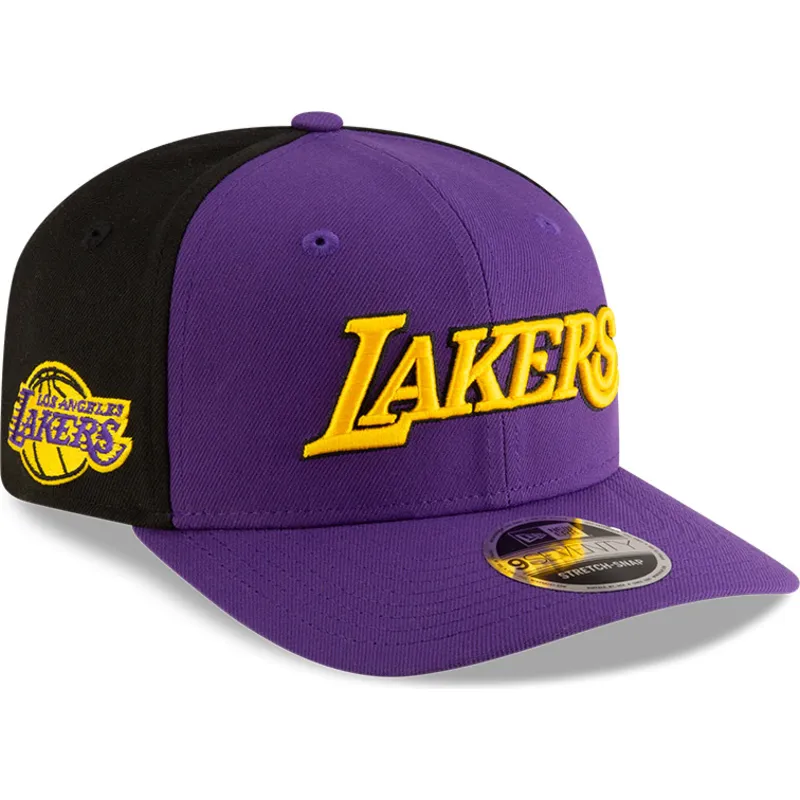 mutsid-kumer-violetne-snapback-9seventy-statement-stretch-snap-los-angeles-lakers-nba-new-era
