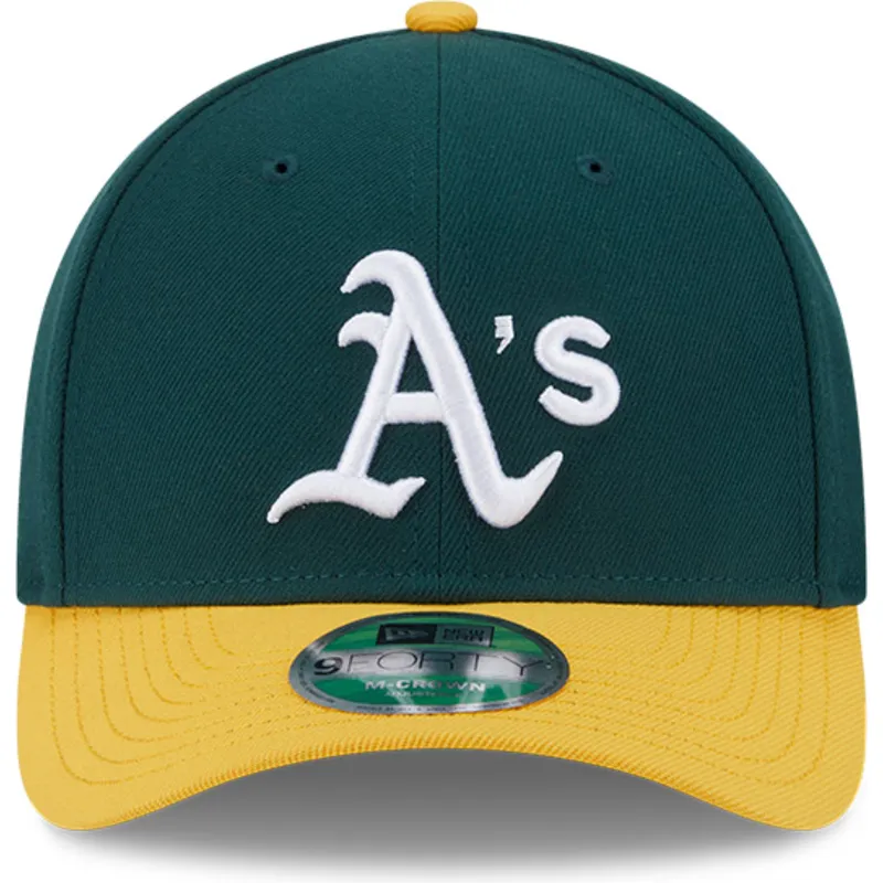 mutsid-kumer-roheline-snapback-9forty-m-crown-player-replica-oakland-athletics-mlb-new-era