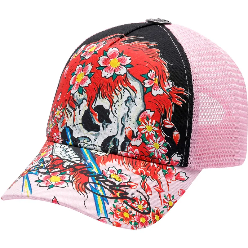 mutsid-kumer-roosa-snapback-ghost-ed-hardy