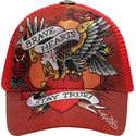 mutsid-kumer-punane-snapback-brave-hearts-ed-hardy