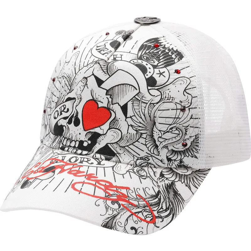 mutsid-kumer-valge-snapback-death-or-glory-ed-hardy