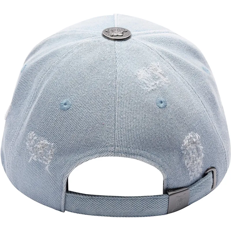 mutsid-kumer-sinine-reguleeritav-denim-embossed-skull-ed-hardy