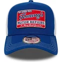 new-era-9forty-a-frame-vintage-motor-repairs-blue-and-white-trucker-hat