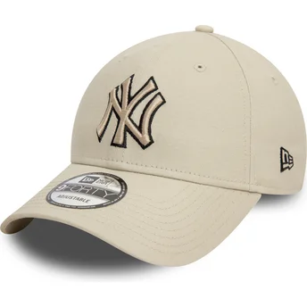 Cap kumer beige adjustable strap negro 9FORTY Team Outline New York Yankees MLB New Era