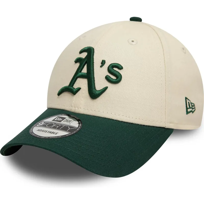 cap-kumer-beige-adjustable-strap-9forty-colour-block-oakland-athletics-mlb-new-era