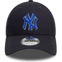 new-era-curved-brim-blue-logo-9forty-side-patch-new-york-yankees-mlb-navy-blue-adjustable-cap