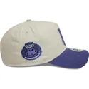 new-era-curved-brim-purple-logo-9forty-a-frame-world-series-patch-los-angeles-dodgers-mlb-beige-and-purple-snapback-cap