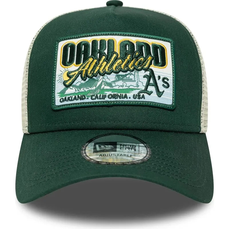 mutsid-kumer-roheline-snapback-9forty-a-frame-patch-oakland-athletics-mlb-new-era