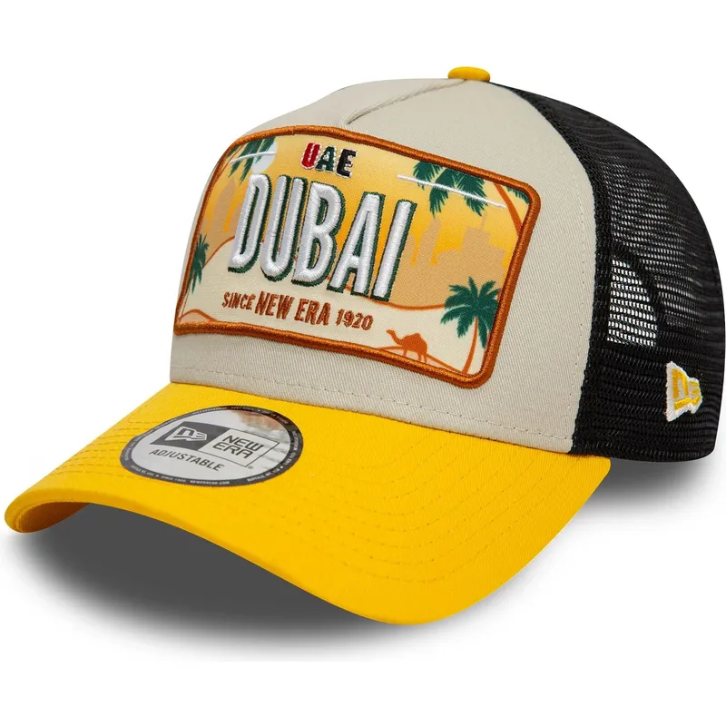 mutsid-kumer-kollane-snapback-9forty-a-frame-license-plate-dubai-ciudades-y-playas-new-era