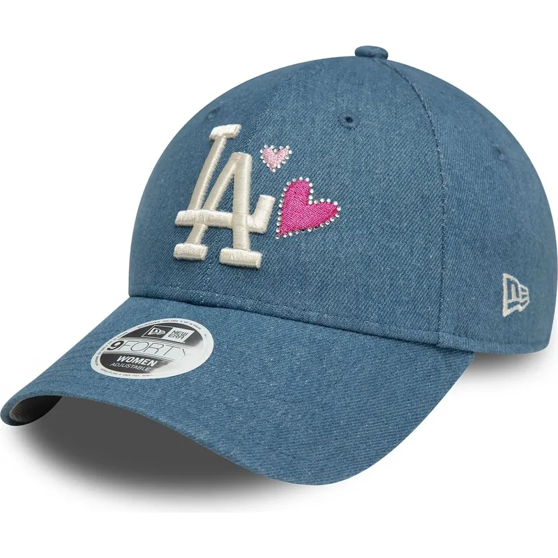 mutsid-kumer-sinine-reguleeritav-9forty-denim-icon-heart-los-angeles-dodgers-mlb-new-era