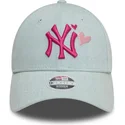 mutsid-kumer-sinine-reguleeritav-rosa-9forty-denim-icon-heart-new-york-yankees-mlb-new-era