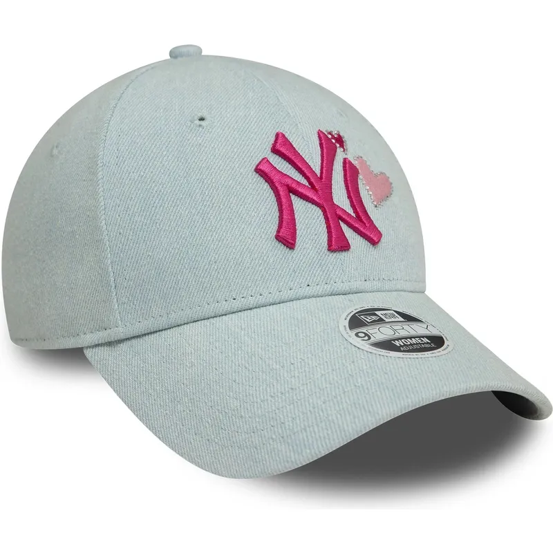 mutsid-kumer-sinine-reguleeritav-rosa-9forty-denim-icon-heart-new-york-yankees-mlb-new-era