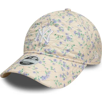 Mütsid kumer beež reguleeritav rihm 9TWENTY Floral Quilt New York Yankees MLB New Era
