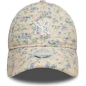 cap-kumer-beige-adjustable-strap-9twenty-floral-quilt-new-york-yankees-mlb-new-era