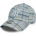 new-era-curved-brim-women-9forty-tweed-new-york-yankees-mlb-blue-adjustable-cap