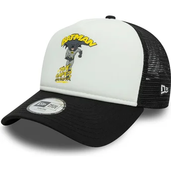 New Era Youth 9FORTY A Frame DC Comics Batman White and Black Trucker Hat