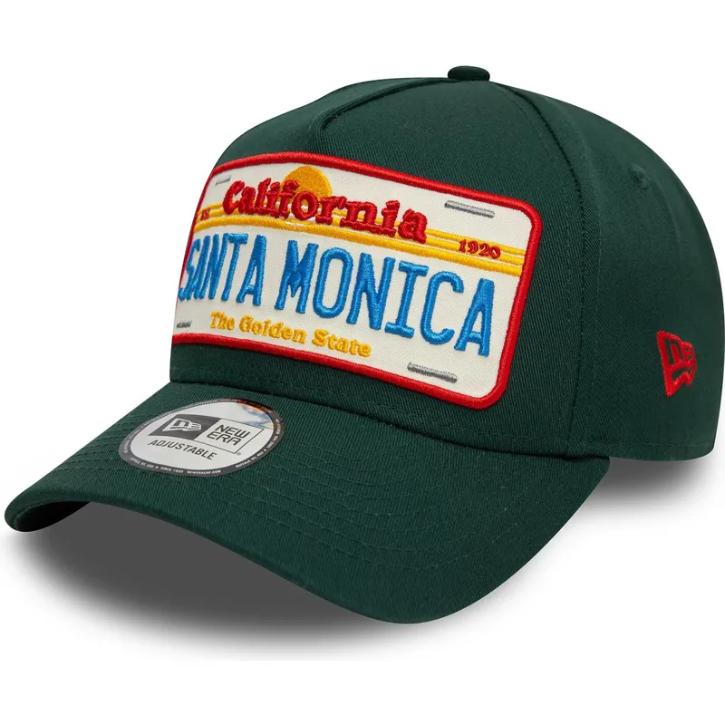mutsid-kumer-roheline-snapback-9forty-a-frame-license-plate-santa-monica-ciudades-y-playas-new-era
