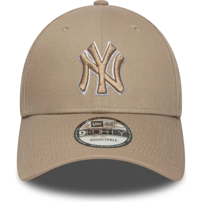 mutsid-kumer-pruun-reguleeritav-9forty-outline-new-york-yankees-mlb-new-era