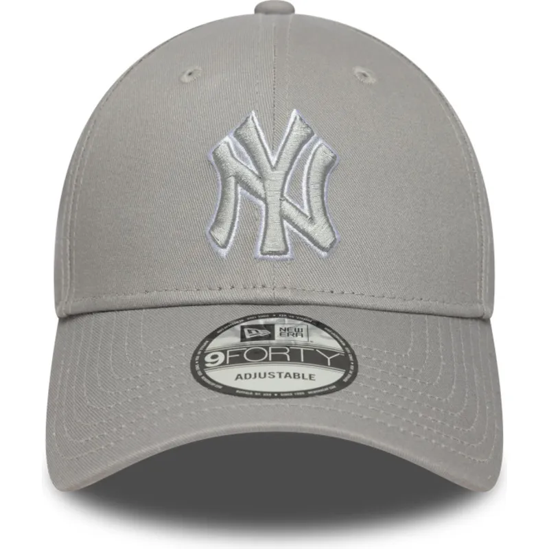 cap-kumer-gray-adjustable-strap-9forty-outline-new-york-yankees-mlb-new-era cap-kumer-gray-adjustable-strap-9forty-outline-new-york-yankees-mlb-new-era