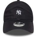 new-era-curved-brim-9twenty-mini-logo-new-york-yankees-mlb-navy-blue-adjustable-cap