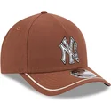 mutsid-kumer-pruun-snapback-9forty-m-crown-a-frame-motorsport-new-york-yankees-mlb-new-era