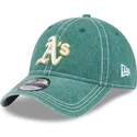mutsid-kumer-roheline-reguleeritav-9twenty-washed-contrast-oakland-athletics-mlb-new-era