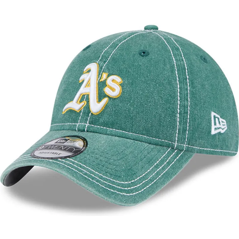 mutsid-kumer-roheline-reguleeritav-9twenty-washed-contrast-oakland-athletics-mlb-new-era