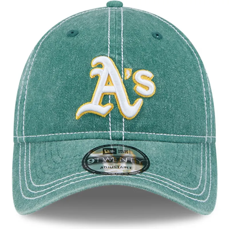 mutsid-kumer-roheline-reguleeritav-9twenty-washed-contrast-oakland-athletics-mlb-new-era